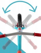 MalPlay Bicicleta fara pedale cu roti de 12 inch din spuma EVA cu scaun si ghidon reglabile in inaltime Push Sport Bicolor inaltime sezut 29-34 cm de la 3 ani inaltime recomandata 80-108 cm