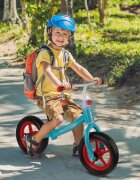MalPlay Bicicleta fara pedale cu roti de 12 inch din spuma EVA cu scaun si ghidon reglabile in inaltime Push Sport Bicolor inaltime sezut 29-34 cm de la 3 ani inaltime recomandata 80-108 cm