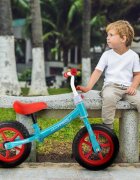 MalPlay Bicicleta fara pedale cu roti de 12 inch din spuma EVA cu scaun si ghidon reglabile in inaltime Push Sport Bicolor inaltime sezut 29-34 cm de la 3 ani inaltime recomandata 80-108 cm