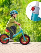 MalPlay Bicicleta fara pedale cu roti de 12 inch din spuma EVA cu scaun si ghidon reglabile in inaltime Push Sport Bicolor inaltime sezut 29-34 cm de la 3 ani inaltime recomandata 80-108 cm