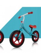 MalPlay Bicicleta fara pedale cu roti de 12 inch din spuma EVA cu scaun si ghidon reglabile in inaltime Push Sport Bicolor inaltime sezut 29-34 cm de la 3 ani inaltime recomandata 80-108 cm