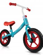 MalPlay Bicicleta fara pedale cu roti de 12 inch din spuma EVA cu scaun si ghidon reglabile in inaltime Push Sport Bicolor inaltime sezut 29-34 cm de la 3 ani inaltime recomandata 80-108 cm