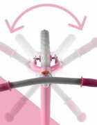 MalPlay Bicicleta fara pedale cu roti de 12 inch din spuma EVA cu scaun si ghidon reglabile in inaltime Push Sport Roz inaltime sezut 29-34 cm de la 3 ani inaltime recomandata 80-108 cm