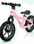 MalPlay Bicicleta fara pedale pentru copii Pink cu saua reglabila roti 12 inch din PU 55 x 89 x 42 cm