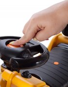 MalPlay Buldozer copii fara pedale Under Construction Galben prevazut cu cheie cupa mobila spatiu depozitare sub scaun greutatea maxima suportata 27 kg
