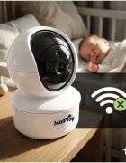 MalPlay Camera suplimentara pentru supraveghere bebe NannyEye Complex HD de 5.0 monitorizare inteligenta zinoapte cu 8 melodii integrate raza semnal 300m