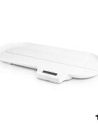 MalPlay Cantar electronic pentru bebelusi si copii White capacitate 30 kg rigleta 60 cm ecran LCD iluminat functii tara si hold dimensiuni produs 70 x 32 x 3 cm