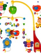 MalPlay Carusel muzical cu proiector pentru patut Albine si Fluturi