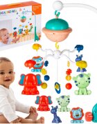 MalPlay Carusel muzical cu proiector pentru patut Happy Animals