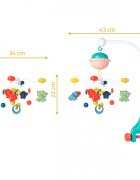 MalPlay Carusel muzical cu proiector pentru patut Happy Animals
