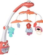 MalPlay Carusel muzical cu proiector pentru patut Pink Owl