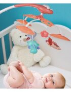MalPlay Carusel muzical cu proiector pentru patut Pink Owl