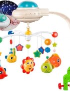 MalPlay Carusel muzical cu proiector pentru patut Stars