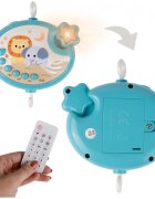 MalPlay Carusel muzical cu rotire 360 de grade cu pandantive colorate cronometru pronuntie numere in engleza cantece vesele proiector si Telecomanda Blue