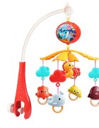 MalPlay Carusel muzical cu telecomanda temporizator proiector color cu 200 cantecele de leagan si Povesti in lb. engleza Marine Life pink