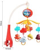 MalPlay Carusel muzical cu telecomanda temporizator proiector color cu 200 cantecele de leagan si Povesti in lb. engleza Marine Life pink