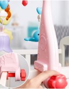 MalPlay Carusel muzical pentru bebelusi cu Proiector Moon Bear Pink