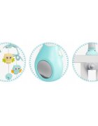 MalPlay Carusel muzical pentru copii cu 13 melodii rotire completa de 360 de grade 4 jucarii suspendate proiectii luminoase si telecomanda 56 x 40 x 43 cm blue