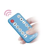 MalPlay Carusel muzical pentru copii cu 13 melodii rotire completa de 360 de grade 4 jucarii suspendate proiectii luminoase si telecomanda 56 x 40 x 43 cm blue