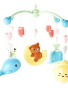 MalPlay Carusel muzical pentru patut cu Proiector Moon Bear Blue
