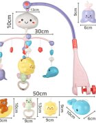 MalPlay Carusel muzical pentru patut cu Proiector Moon Bear Blue