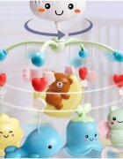 MalPlay Carusel muzical pentru patut cu Proiector Moon Bear Blue