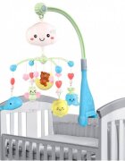 MalPlay Carusel muzical pentru patut cu Proiector Moon Bear Blue