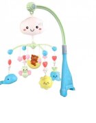 MalPlay Carusel muzical pentru patut cu Proiector Moon Bear Blue