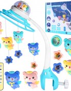 MalPlay Carusel muzical pentru patut cu proiector si telecomanda Flying Bears