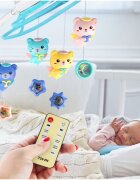 MalPlay Carusel muzical pentru patut cu proiector si telecomanda Flying Bears