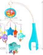 MalPlay Carusel muzical pentru patut cu telecomanda si proiector Blue