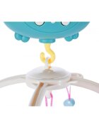 MalPlay Carusel muzical pentru patut rotativ 360 grade cu Zornaitori Cantece de leagan melodii in engleza si povesti controlat prin telecomanda 53 x 45 x 26.5 cm Bufnita