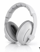MalPlay Casti de protectie fonica pentru copii Grey Doggy 2-in-1 25dB ajustabile si ergonomice cu captuseala confortabila din PVC si PU in husa de transport marime S