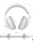 MalPlay Casti de protectie fonica pentru copii Grey Doggy 2-in-1 25dB ajustabile si ergonomice cu captuseala confortabila din PVC si PU in husa de transport marime S