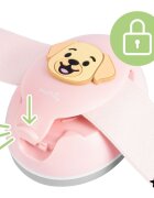 MalPlay Casti de protectie fonica pentru copii Pink Doggy 2-in-1 25dB ajustabile si ergonomice cu captuseala confortabila din PVC si PU in husa de transport marime S