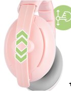 MalPlay Casti de protectie fonica pentru copii Pink Doggy 2-in-1 25dB ajustabile si ergonomice cu captuseala confortabila din PVC si PU in husa de transport marime S