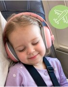 MalPlay Casti de protectie fonica pentru copii Pink Doggy 2-in-1 25dB ajustabile si ergonomice cu captuseala confortabila din PVC si PU in husa de transport marime S