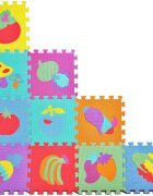 MalPlay Covor puzzle din spuma 10 piese Fructe