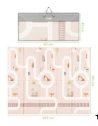 MalPlay Covoras de joaca pliabil cu doua fete din spuma XPE dimensiune 180 x 200 structura antiderapanta husa de transport cu fermoar inclusa
