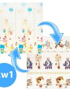 MalPlay Covoras pliabil din spuma cu doua fete Animale 180x200 cm