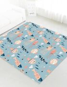 MalPlay Covoras pliabil din spuma cu doua fete BearFish 180x200 cm
