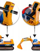 MalPlay Excavator copii fara pedale King Kong Yellow cupa mobila si Casca lungime 63 cm recomandat copiilor de la 3 ani si cu o greutate maxima de 15 kg