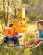 MalPlay Excavator copii fara pedale King Kong Yellow cupa mobila si Casca lungime 63 cm recomandat copiilor de la 3 ani si cu o greutate maxima de 15 kg