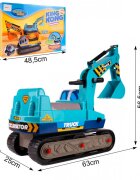 MalPlay Excavator copii fara pedale King Kong Yellow cupa mobila si Casca lungime 63 cm recomandat copiilor de la 3 ani si cu o greutate maxima de 15 kg