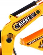 MalPlay Excavator copii fara pedale Rutschauto Galben actionat cu picioarele cupa mobila spatiu depozitare greutate maxima suportata 25 kg