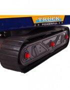 MalPlay Excavator cu Senile pentru copii Yellow cupa mobila casca actionat cu picioarele lungime 63 cm recomandat copiilor de la 3 ani si cu o greutate maxima de 15 kg