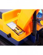 MalPlay Excavator cu Senile pentru copii Yellow cupa mobila casca actionat cu picioarele lungime 63 cm recomandat copiilor de la 3 ani si cu o greutate maxima de 15 kg