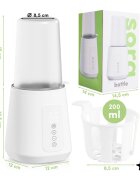 MalPlay Incalzitor de sticle 5in1 Sora 230W cu sterilizator functie de dezgheare si mentinere la cald panou tactil cu afisaj LED capacitate 200 ml