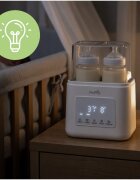 MalPlay Incalzitor si sterilizator multifunctional de sticle 5in1 SORA Duo 230W control tactil incalzire mancare sterilizare cu abur decongelare si mentinere la cald