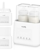 MalPlay Incalzitor si sterilizator multifunctional de sticle 5in1 SORA Duo 230W control tactil incalzire mancare sterilizare cu abur decongelare si mentinere la cald